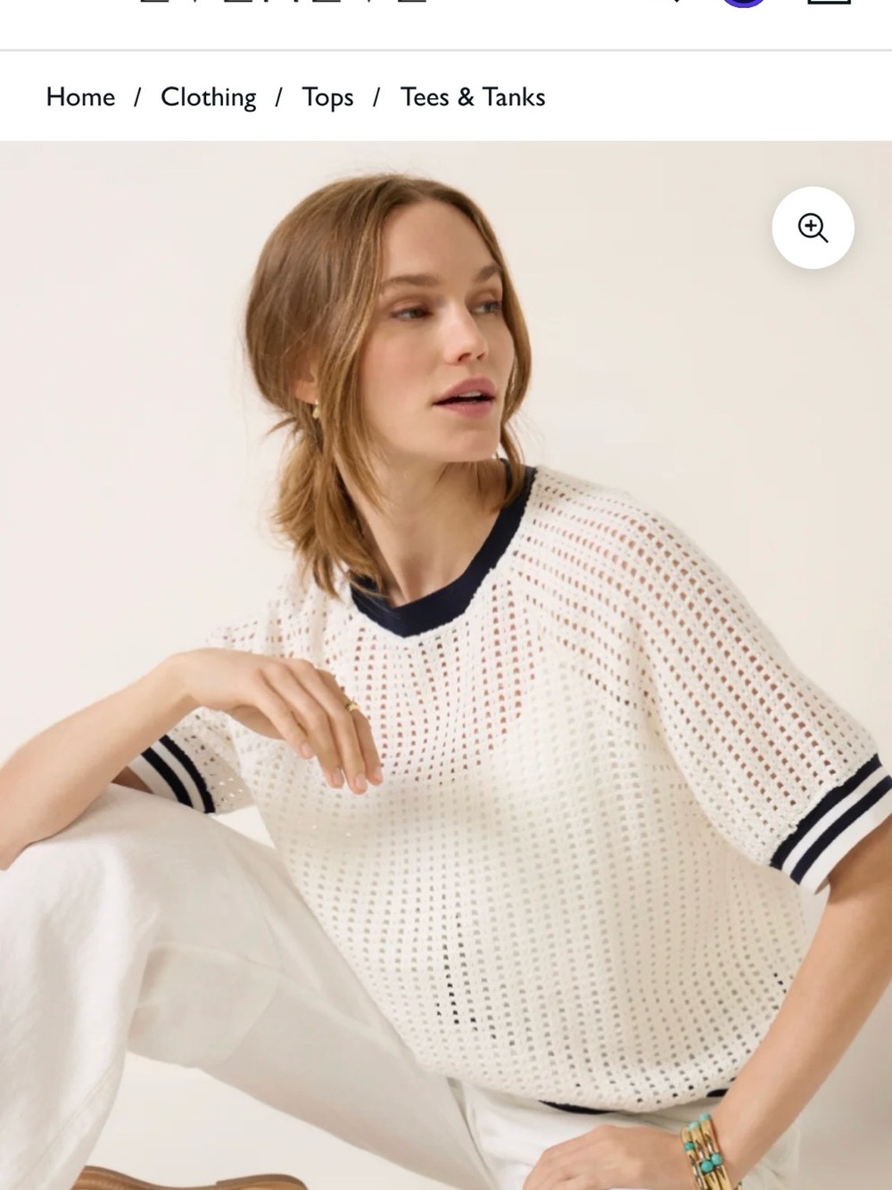 Evereve Medium mesh top
